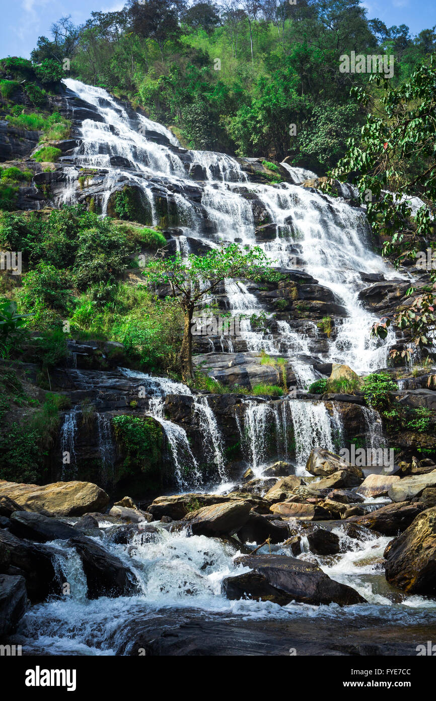 Mae Ya Waterfall, Chiang Mai, Thailand Stock Photo