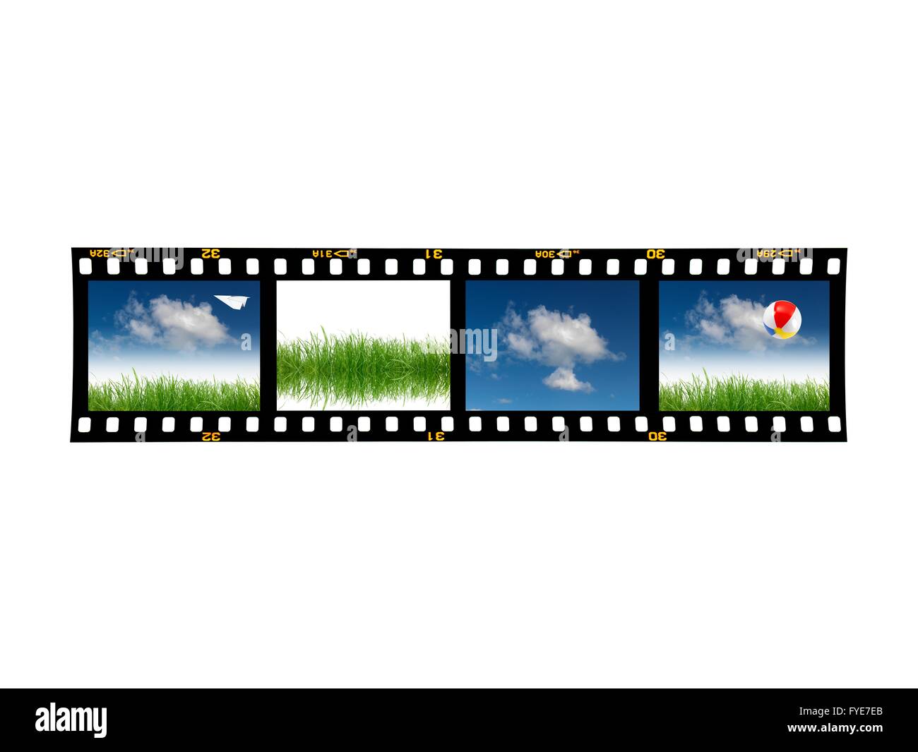 Photographic negatives isolated against a white background Stock Photo Alamy