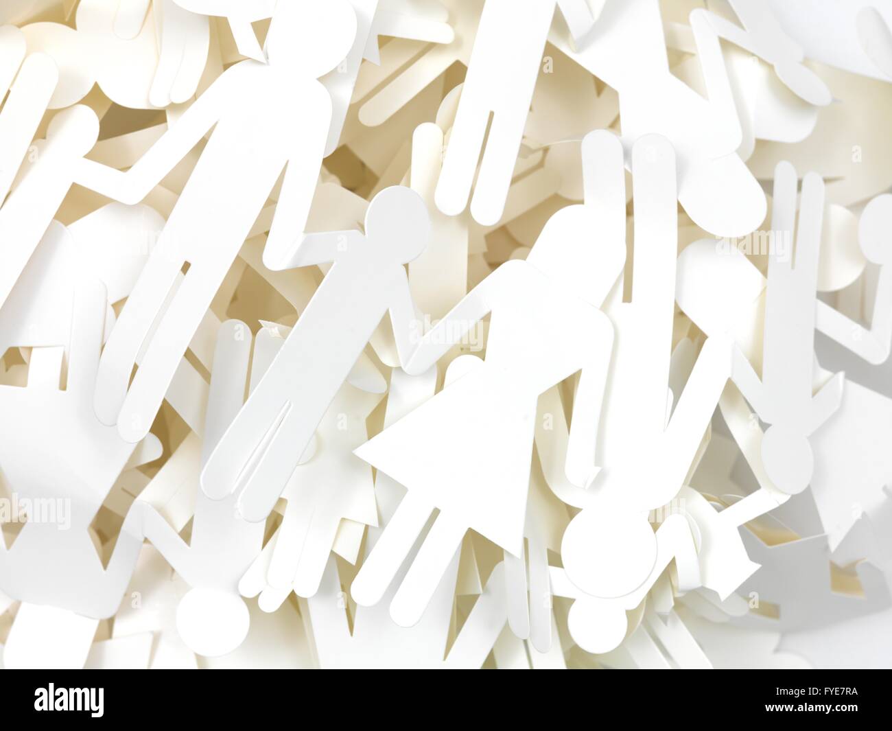 An image of craft people cutouts piled up together Stock Photo