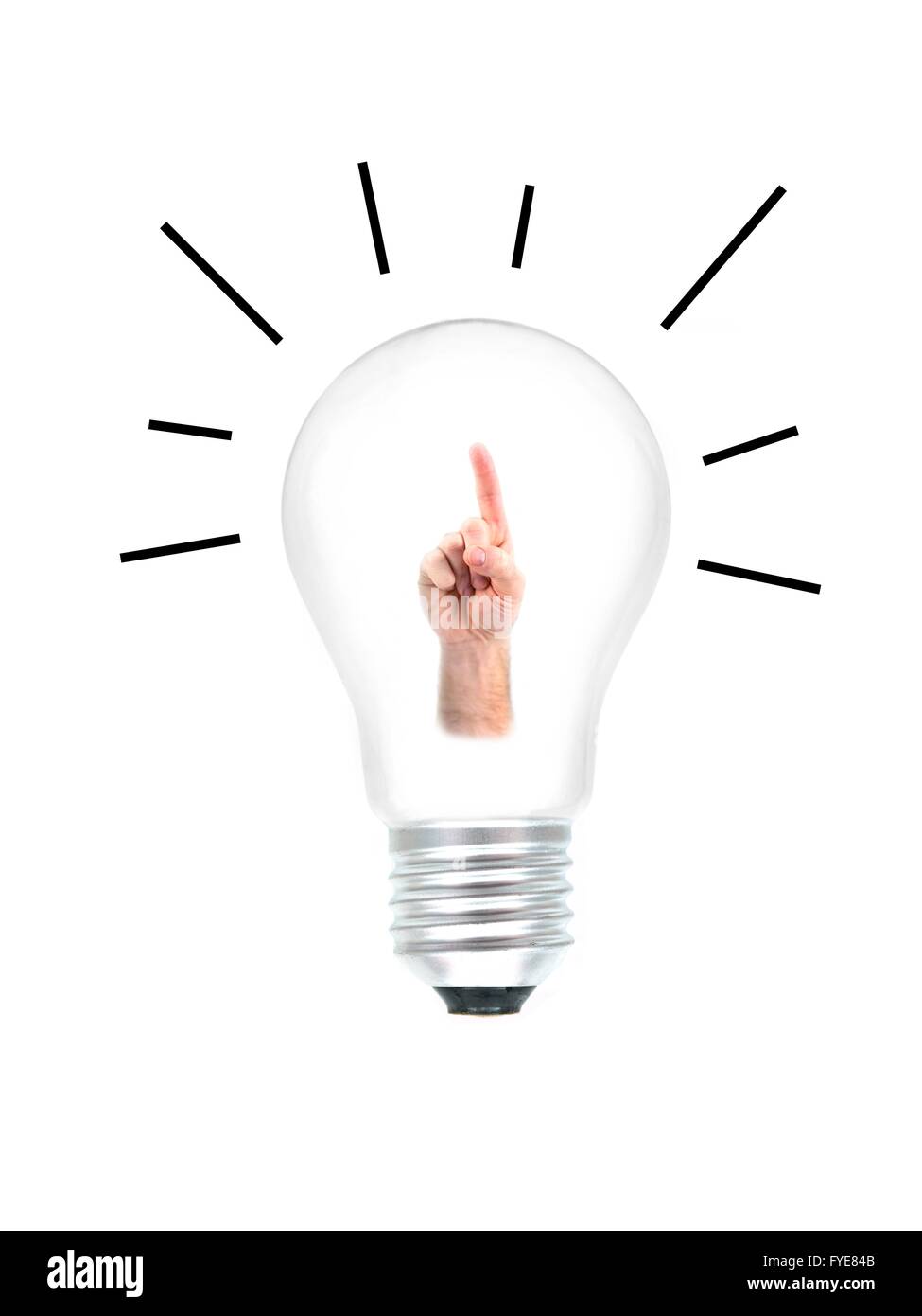 A light bulb isolated against a white background Stock Photo - Alamy