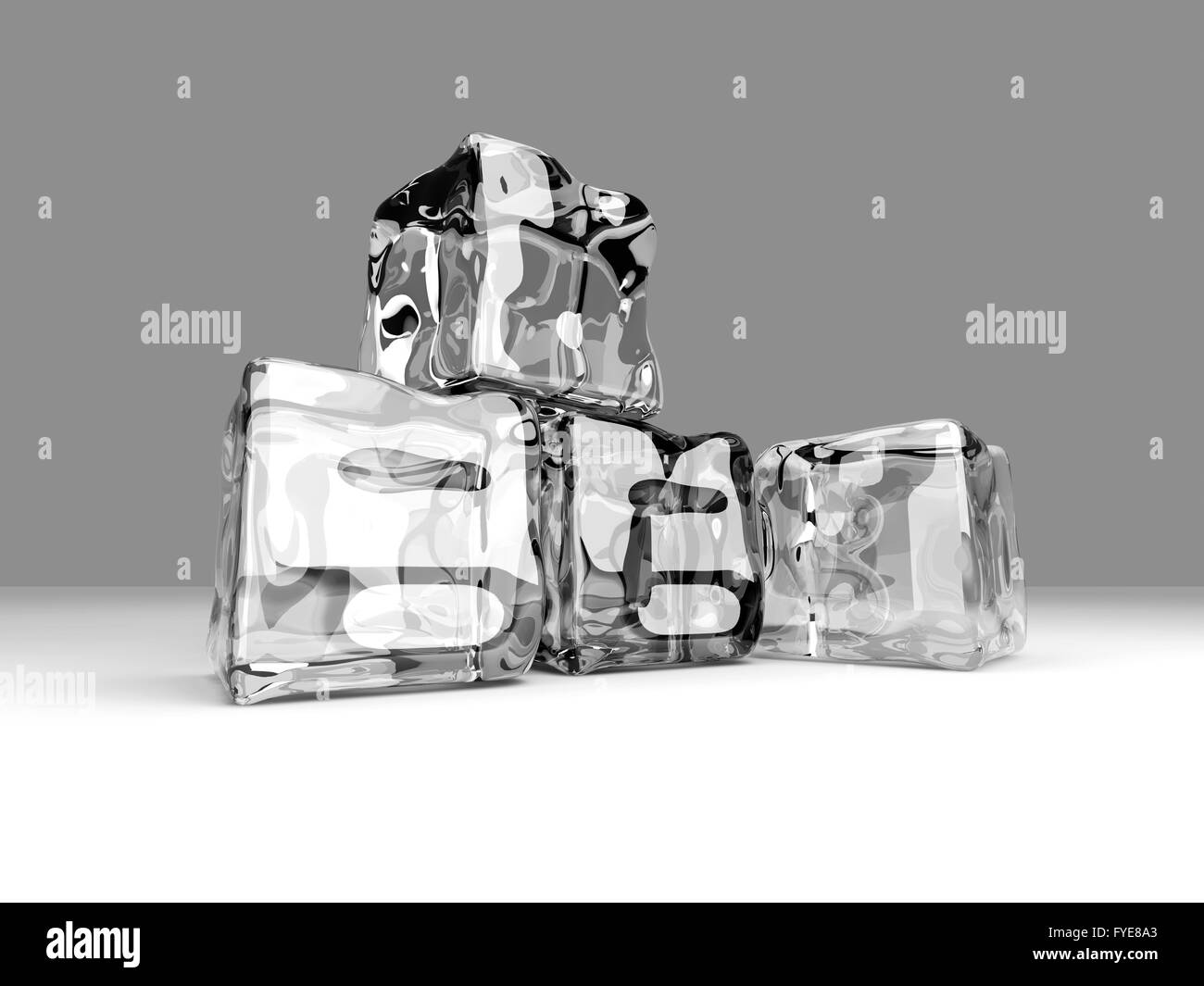Block of ice illustration Black and White Stock Photos & Images - Alamy