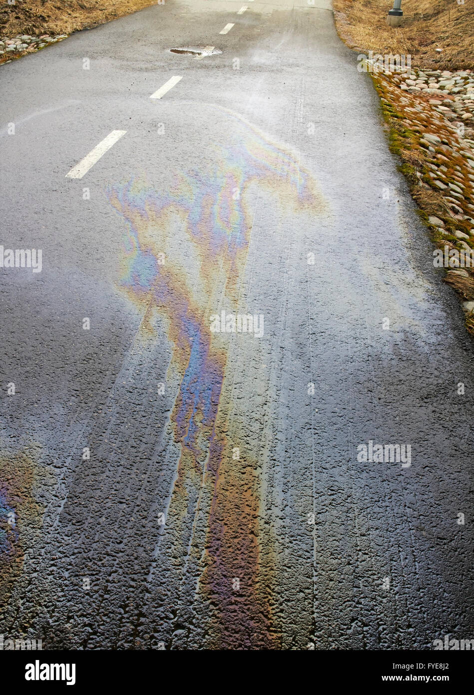 Oil spill on asphalt hires stock photography and images Alamy
