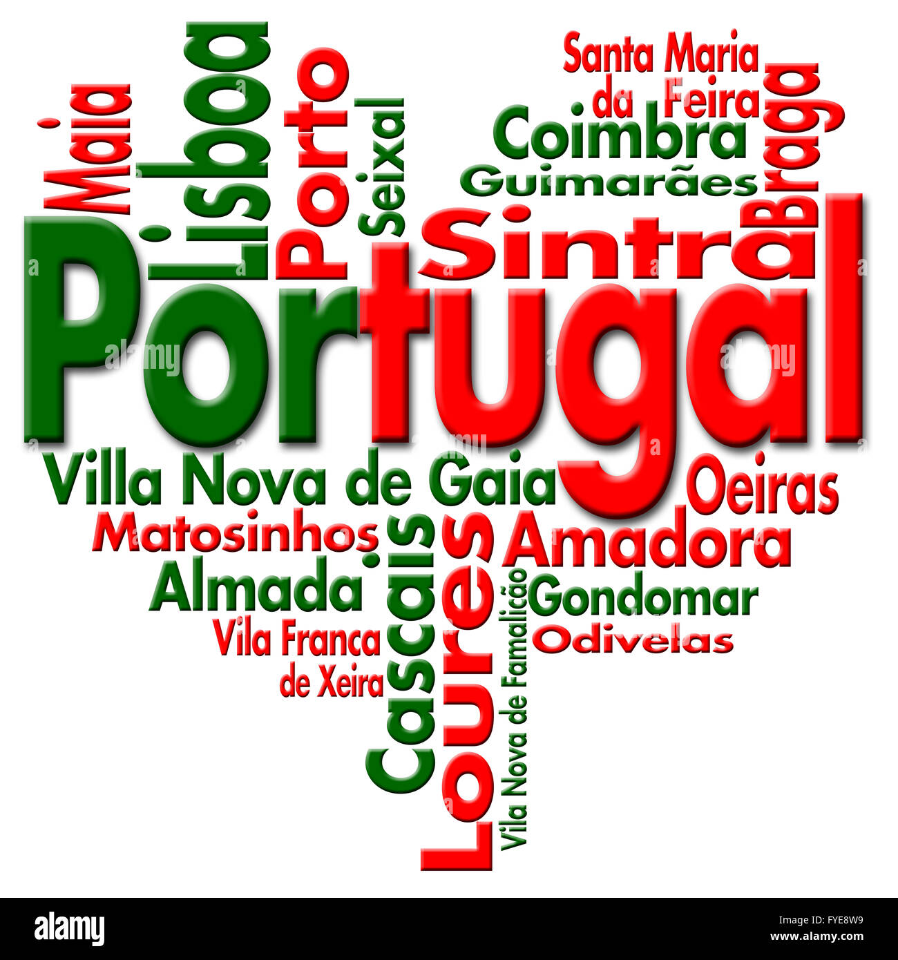 I Love Portugal Stock Photo