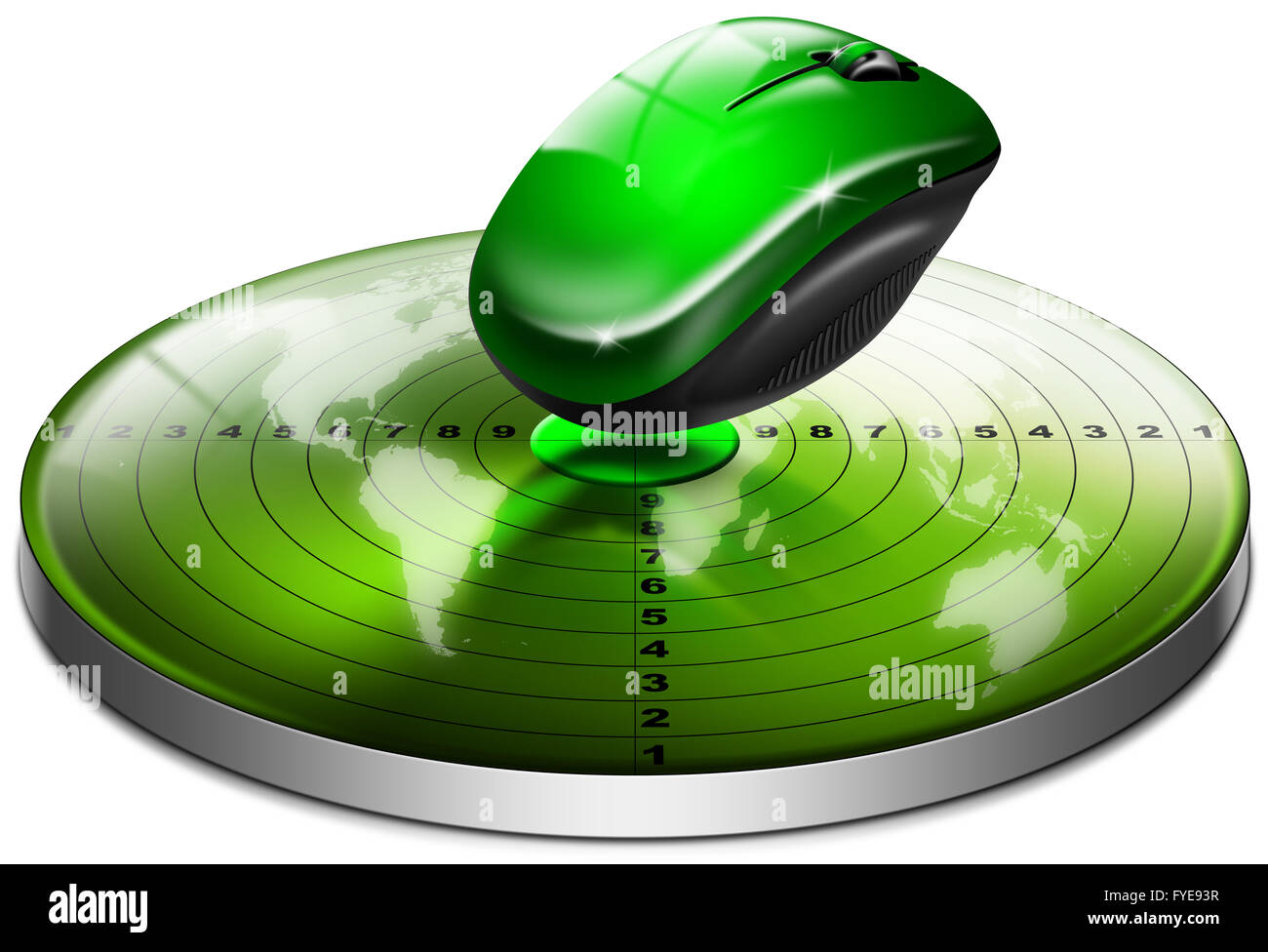 Mouse on Target Stock Photo Alamy