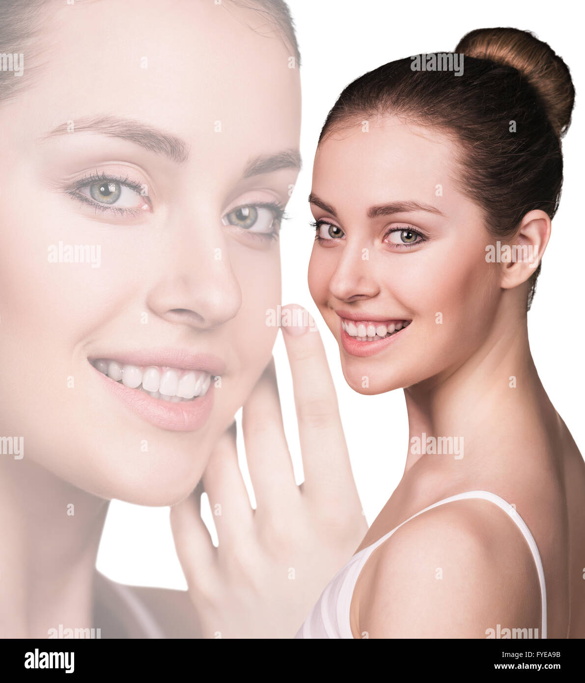 Fresh Beautiful Woman Face Stock Photo Alamy
