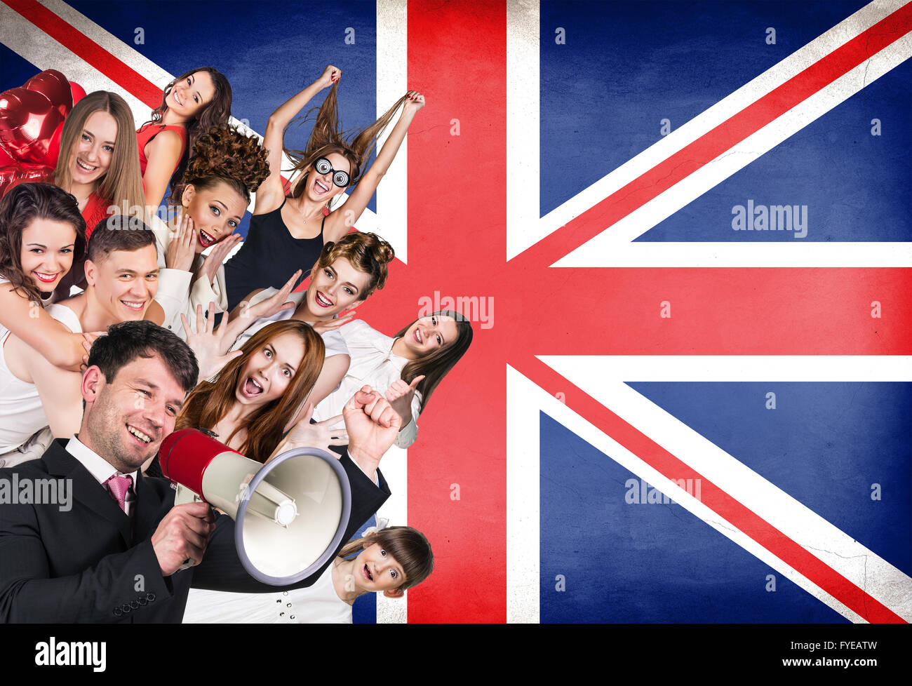 Happy group of diverse students Stock Photo - Alamy