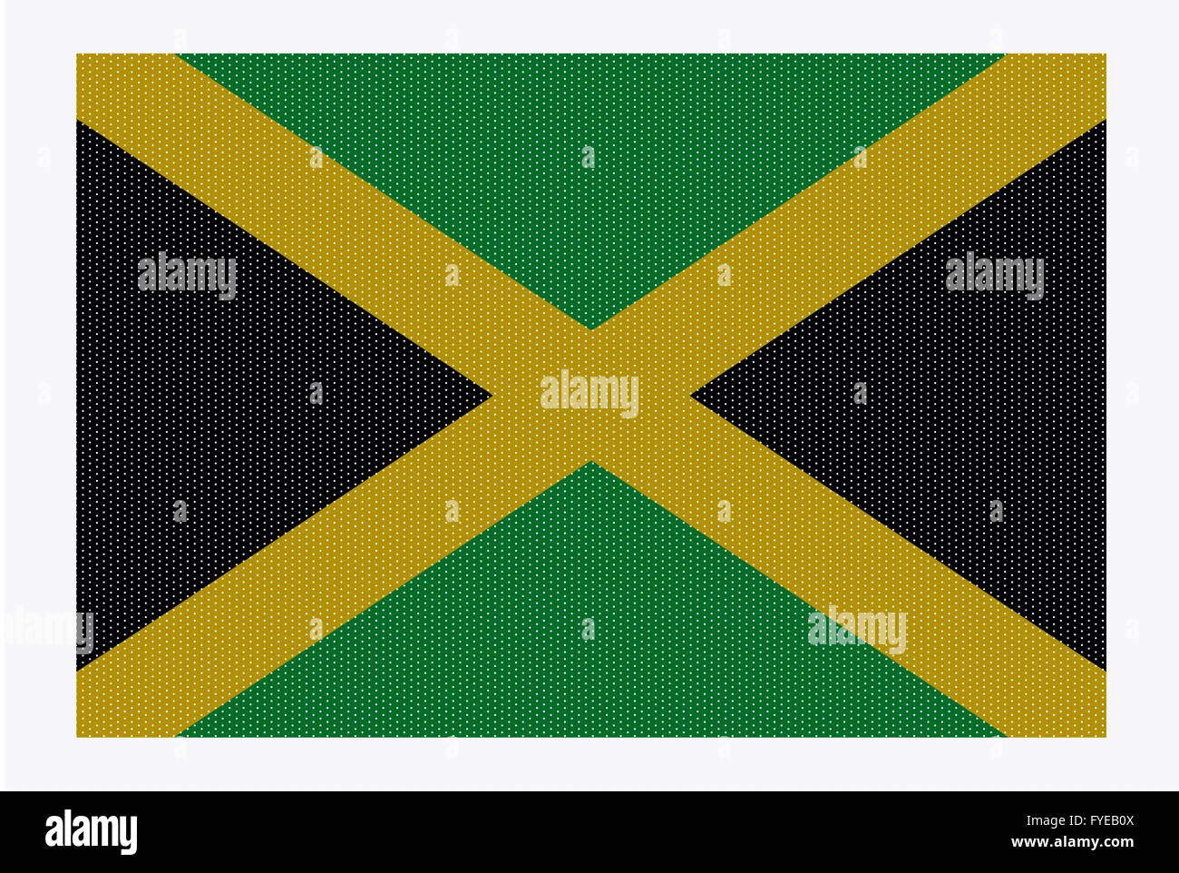 A retro looking Jamaica flag isolated on a white background Stock Photo