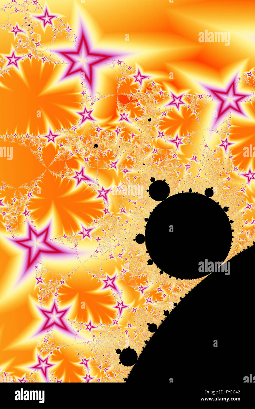 Star Fractal Generated Using A Mandelbrot Set Stock Photo