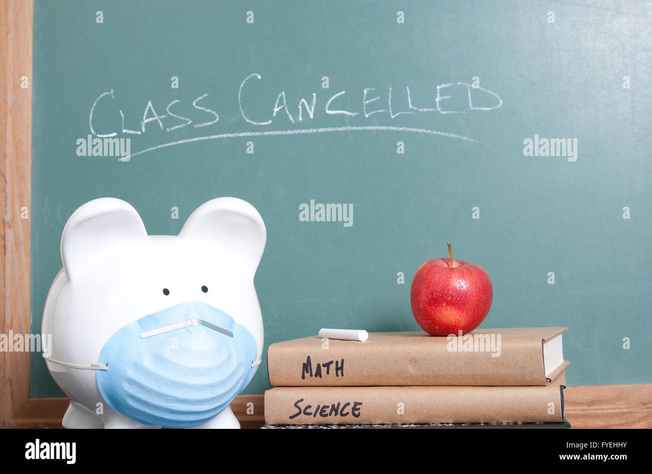 Class cancelled for swine flu Stock Photo