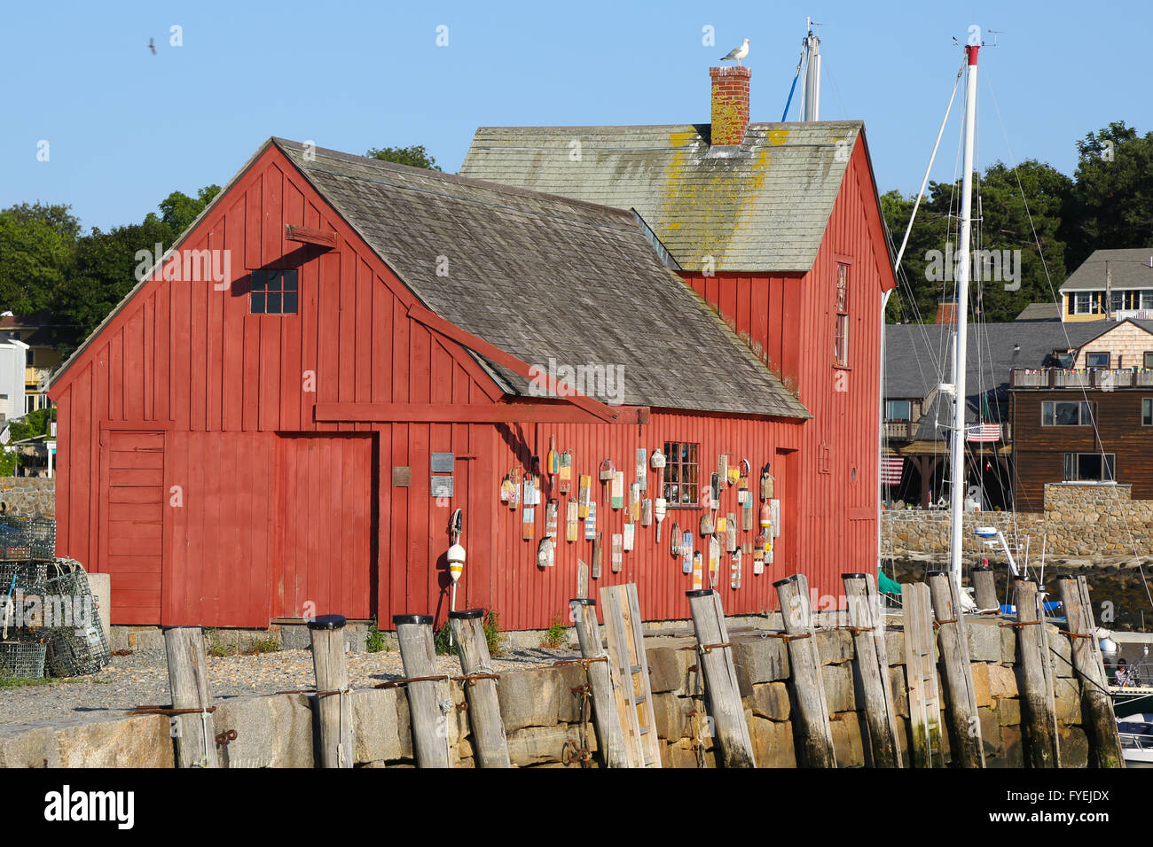 Lobster shack and landmark of Rockport, MA Stock Photo Alamy