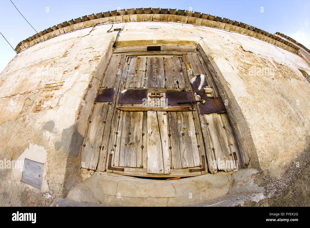 Street with houses made of mud, rural town Stock Photo Alamy