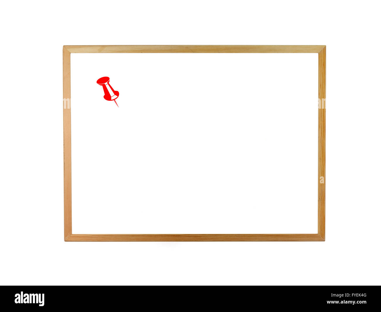 A white board isolated against a white background Stock Photo