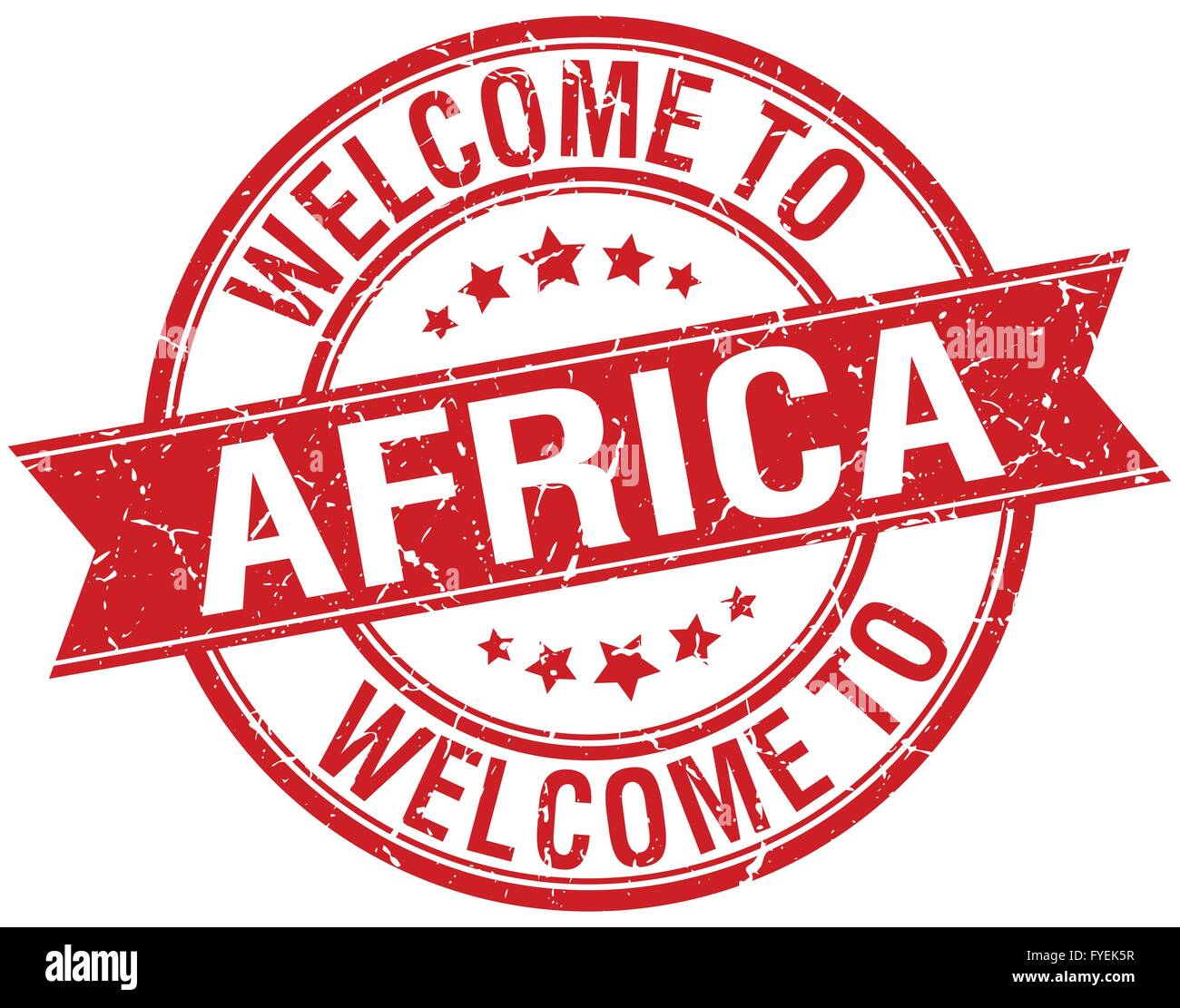 welcome to Africa red round ribbon stamp Stock Vector Image & Art - Alamy