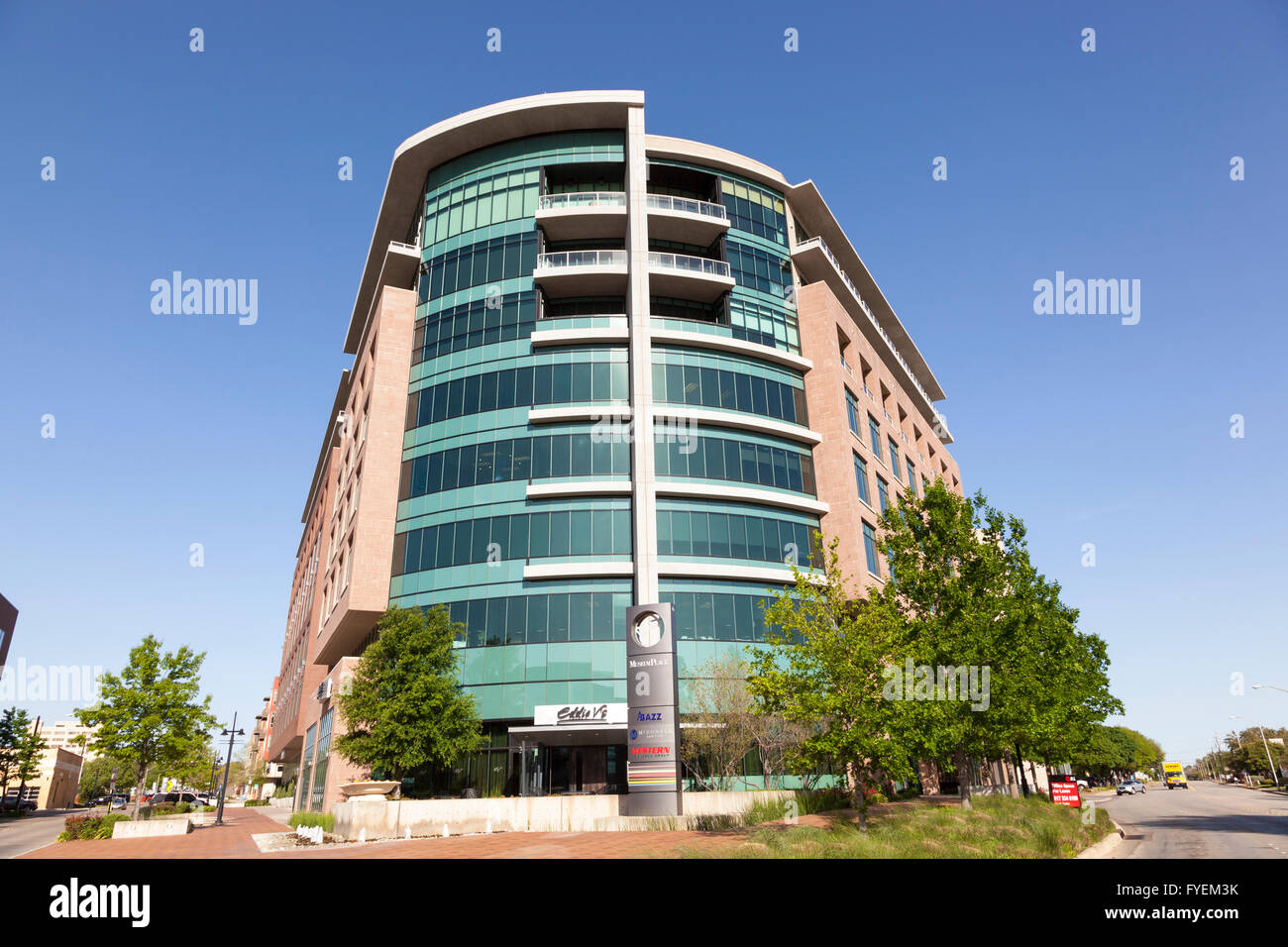 Facade of a Modern Office Building in the city of Fort Worth. April 6, 2016 in Fort Worth, Texas