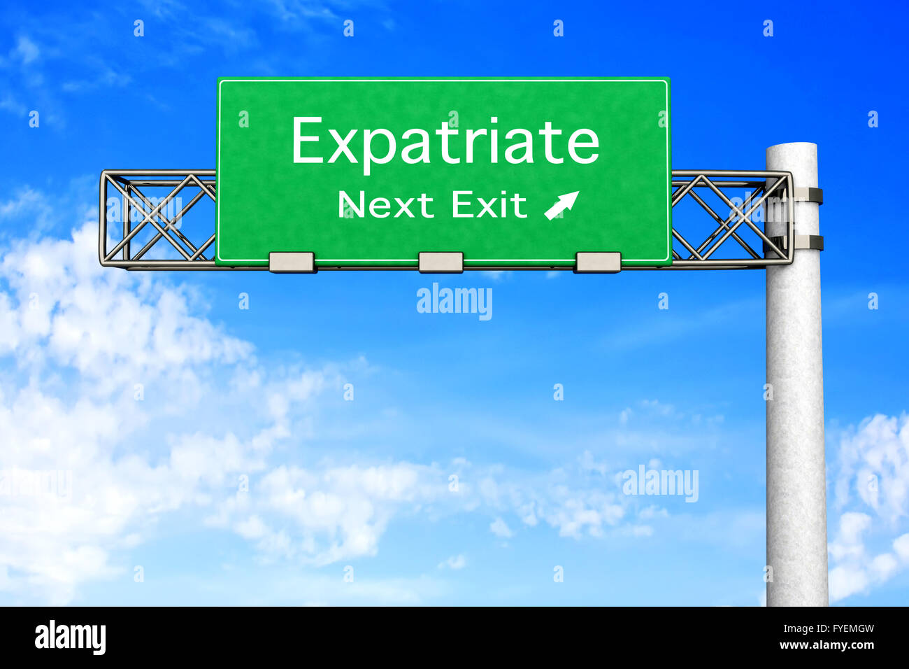 Highway Sign - Expatriate Stock Photo - Alamy