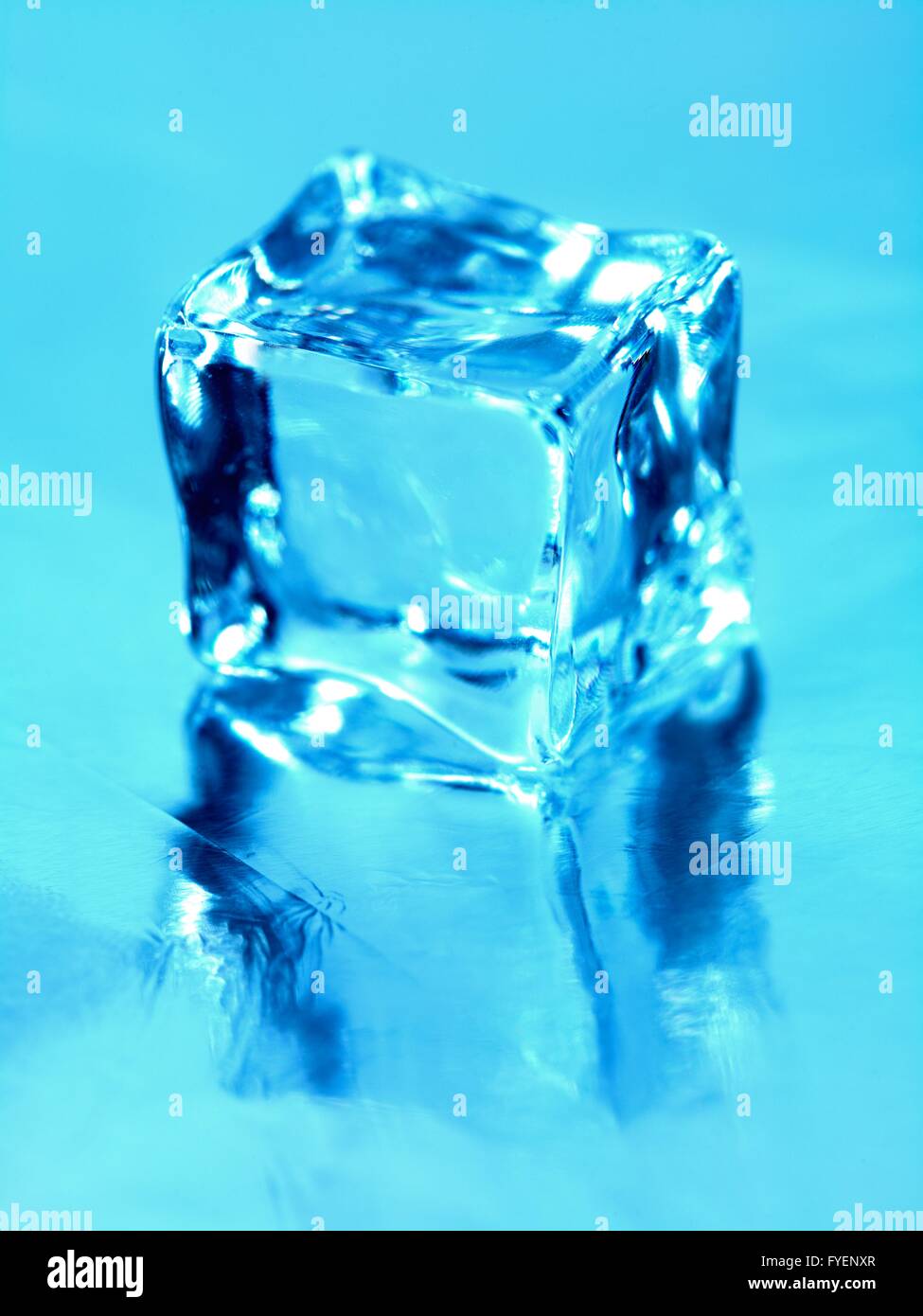 Ice cubes isolated against a white background Stock Photo - Alamy