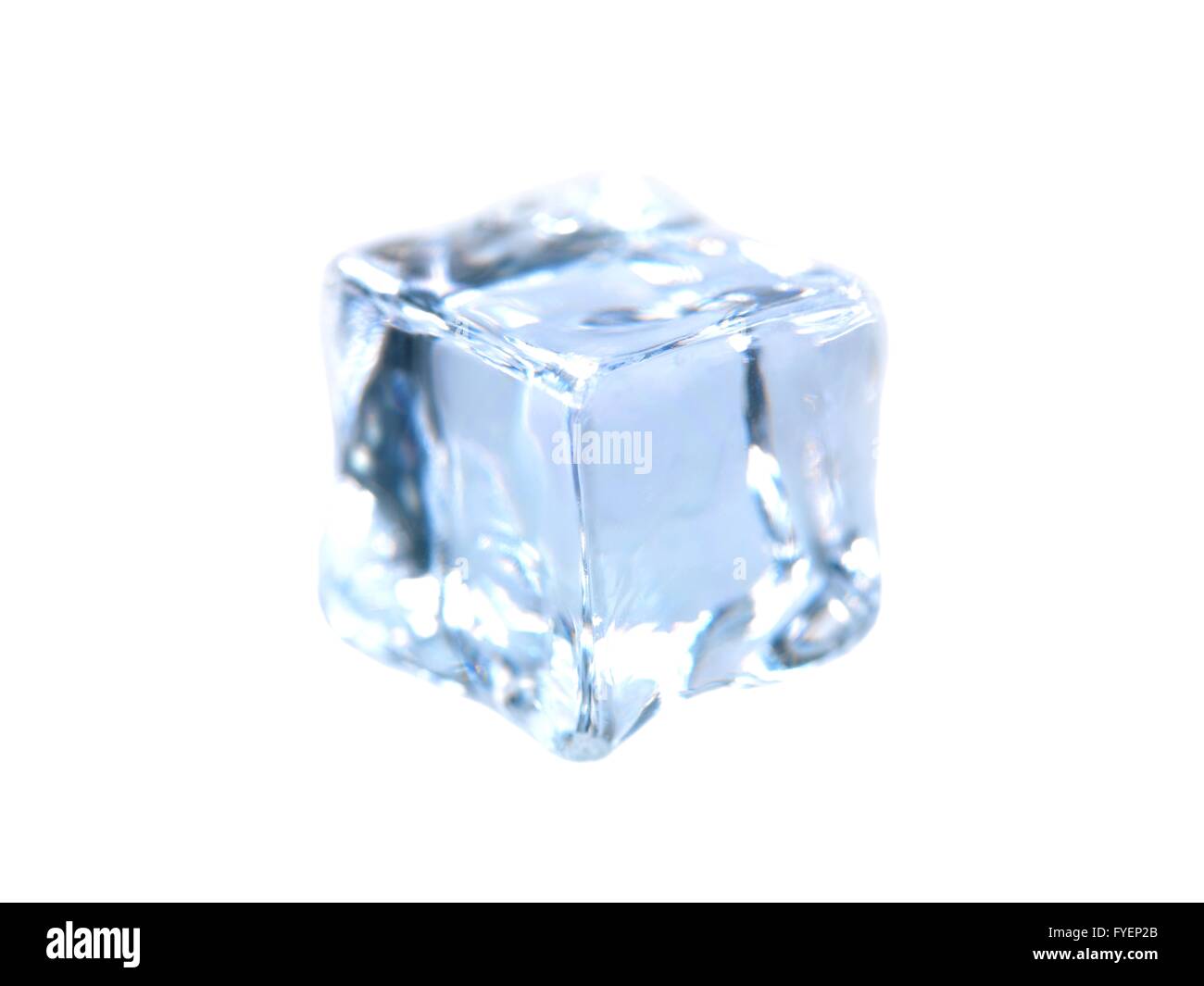 Ice cubes isolated against a white background Stock Photo - Alamy