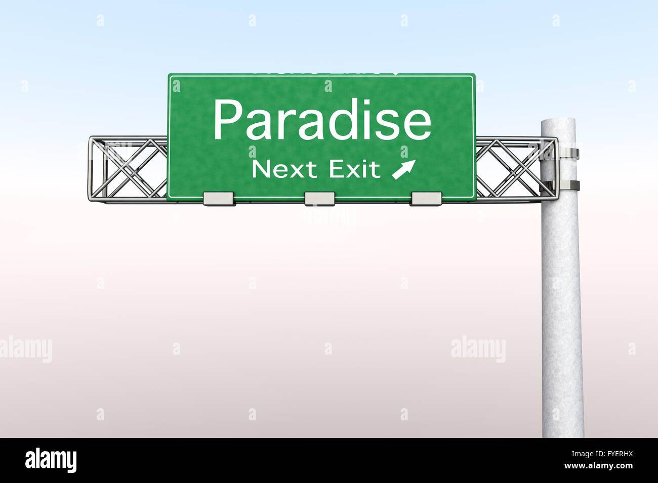 Paradise Rd Sign Highway Sign - Paradise Stock Photo - Alamy