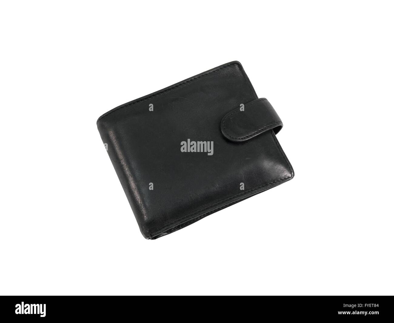A black wallet isolated against a white background Stock Photo - Alamy