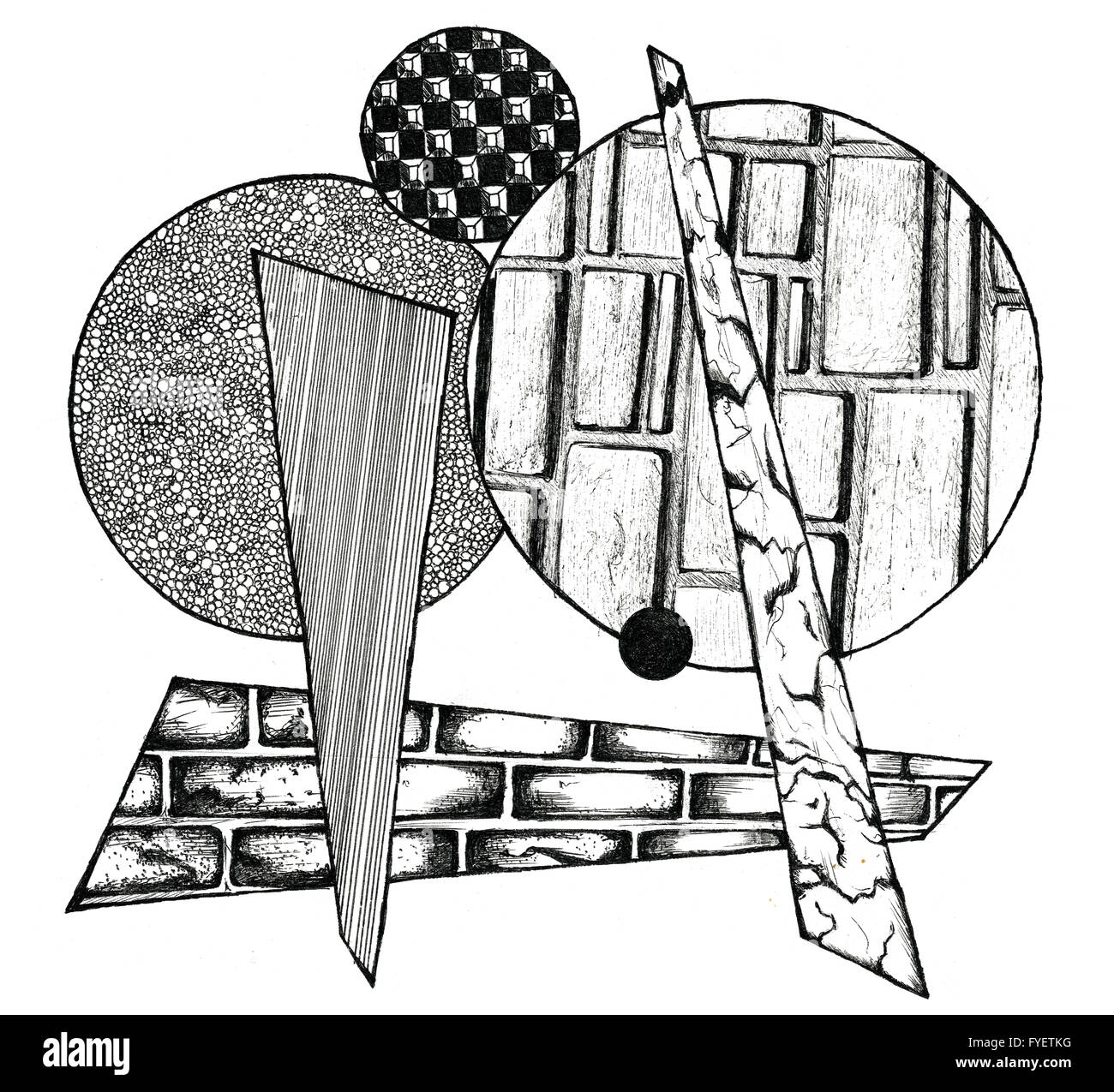 Drawn various textures on paper Stock Photo - Alamy
