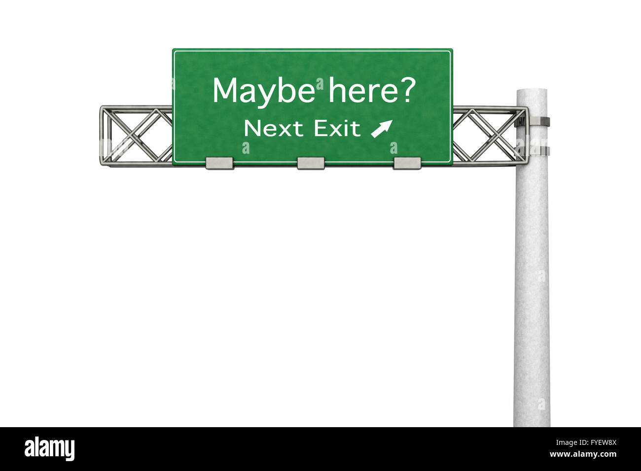 Highway Sign - Maybe here Stock Photo - Alamy