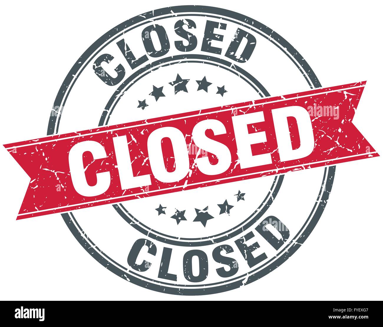 Closed stamp round ribbon hi-res stock photography and images - Alamy