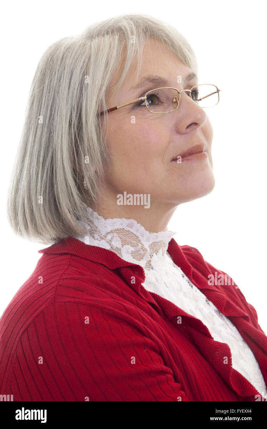 Happy positive mature woman hi-res stock photography and images - Alamy