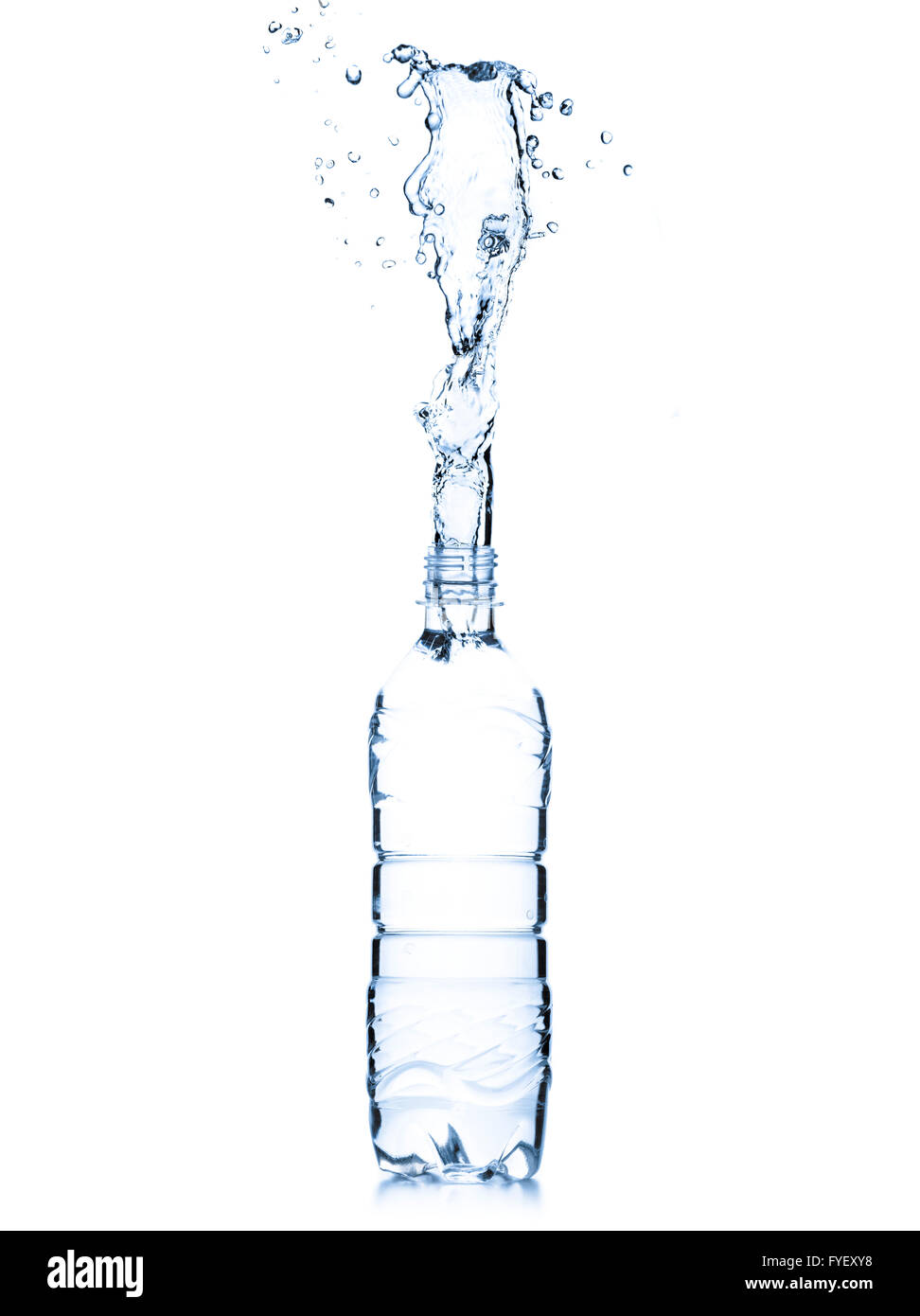 bottle water splash Stock Photo