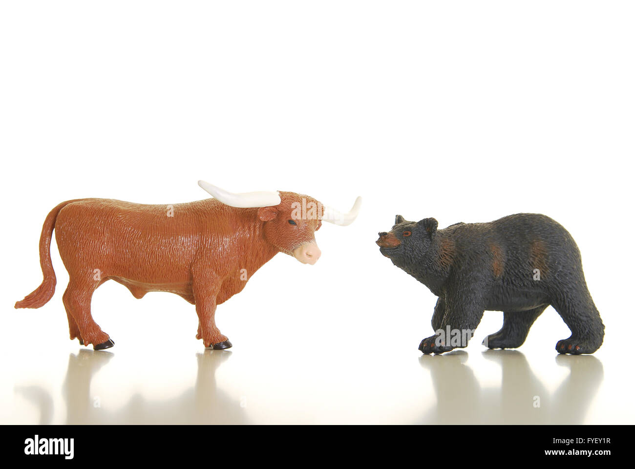 Bull and bear Stock Photo