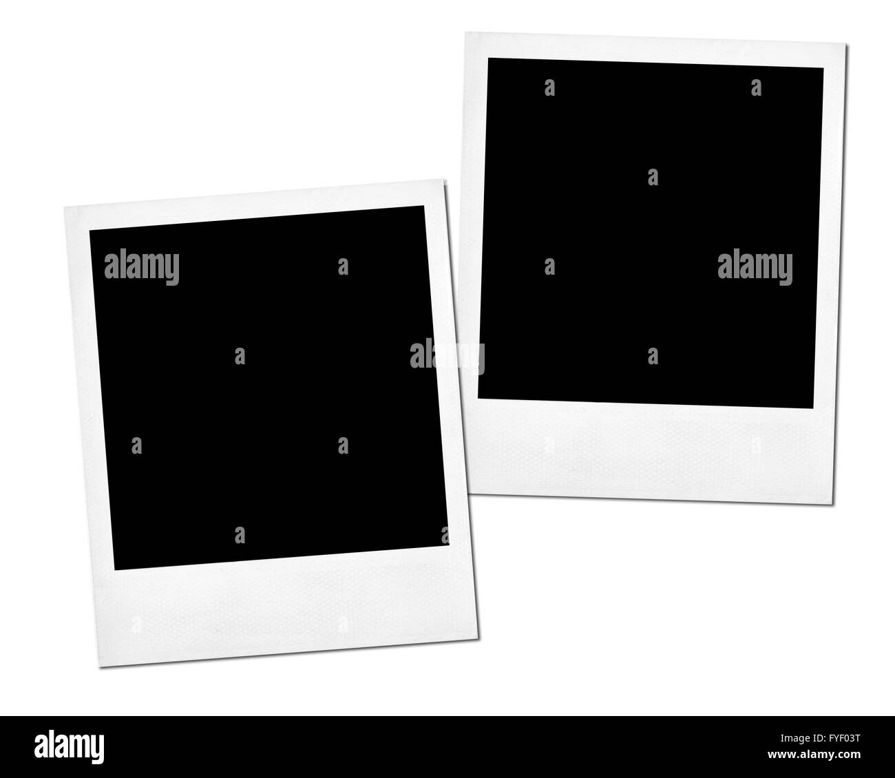 Blank photos isolated on a white Stock Photo