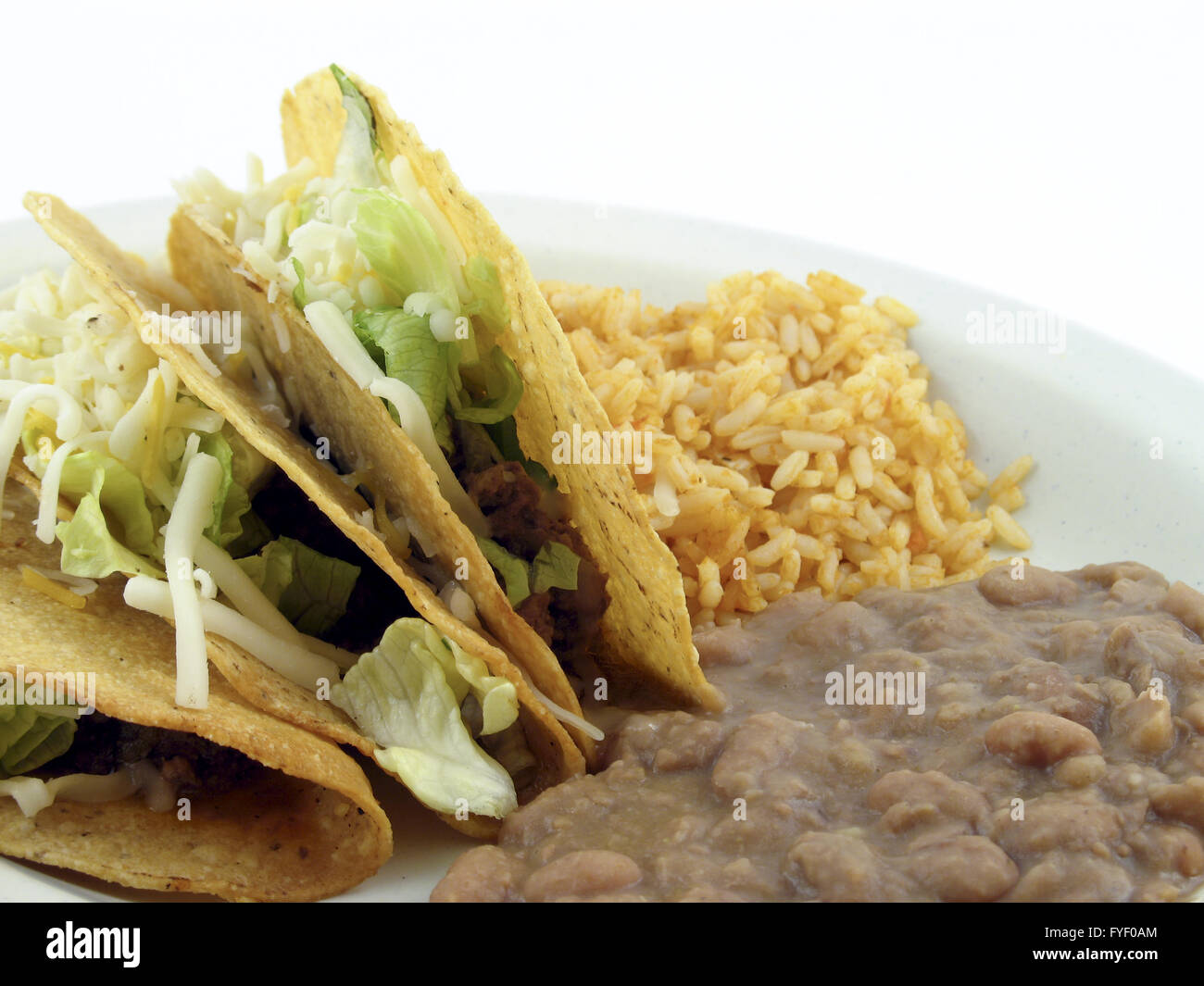 Tacos with refried beans Stock Photo Alamy