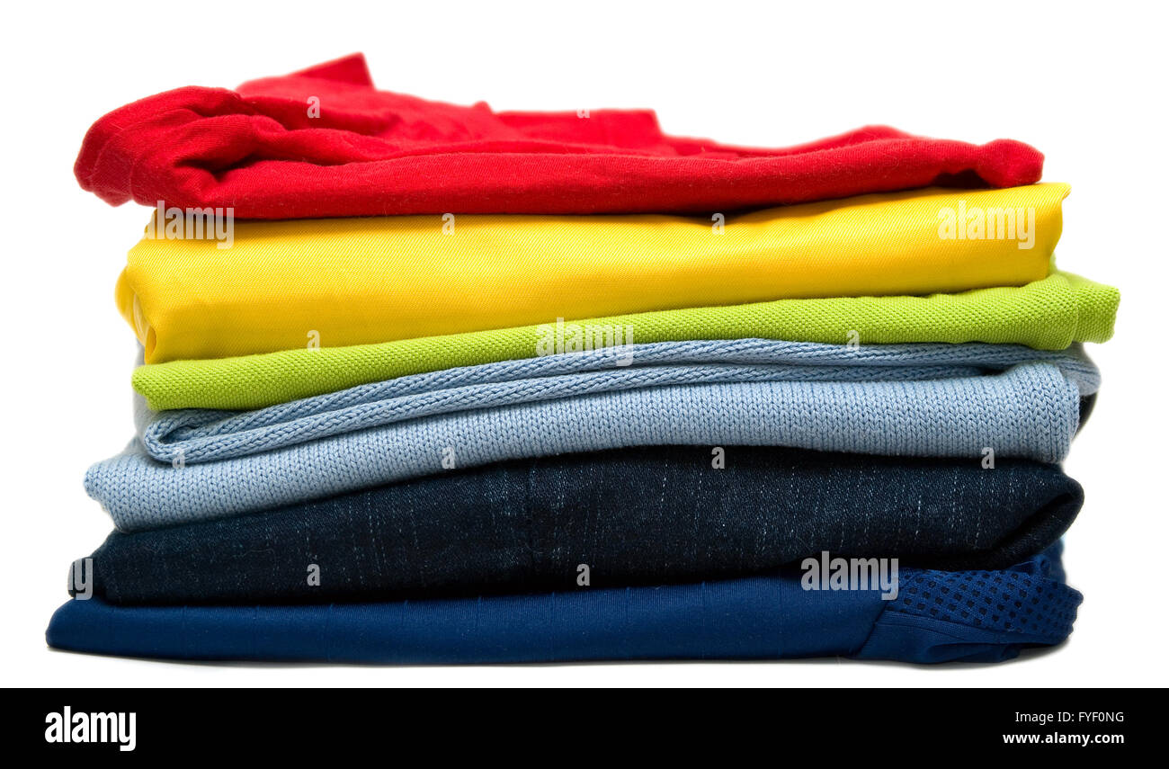 stack of men's clothing Stock Photo Alamy