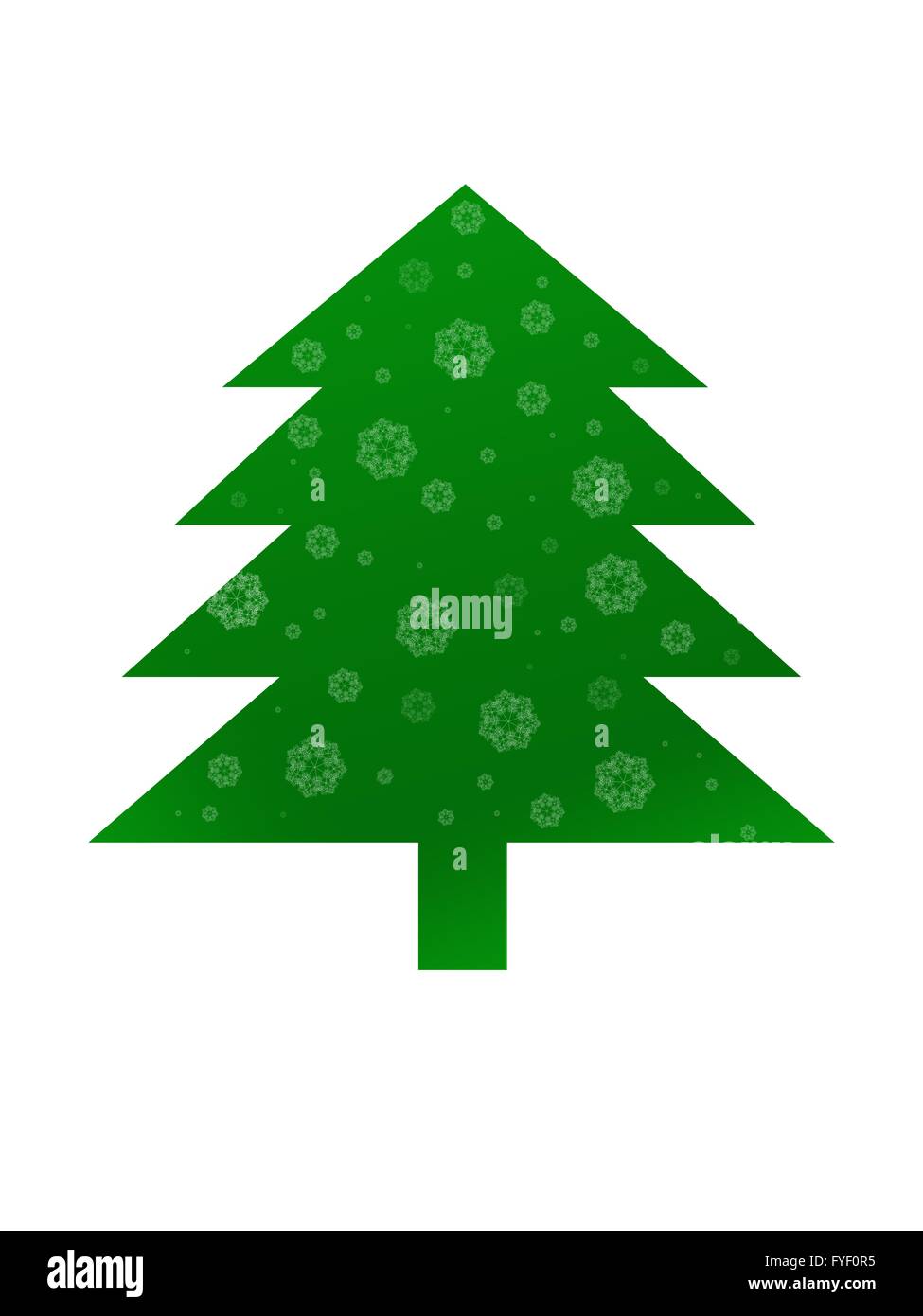 Christmas tree illustration isolated against a white background Stock ...