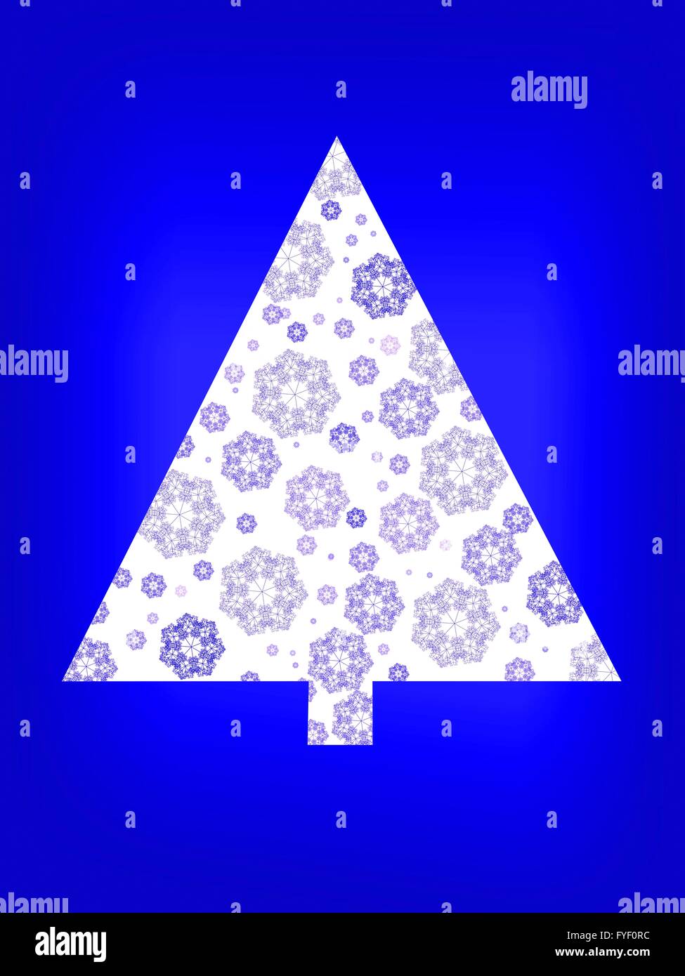 Christmas tree illustration isolated against a white background Stock ...