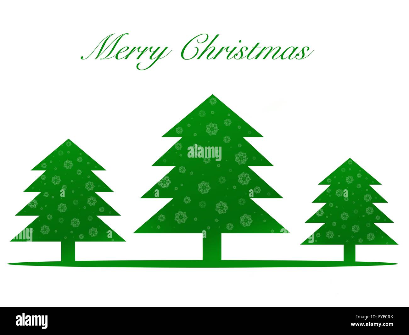 Christmas tree illustration isolated against a white background Stock ...
