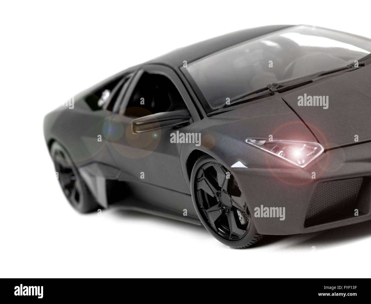 A model sports car isolated against a white background Stock Photo Alamy