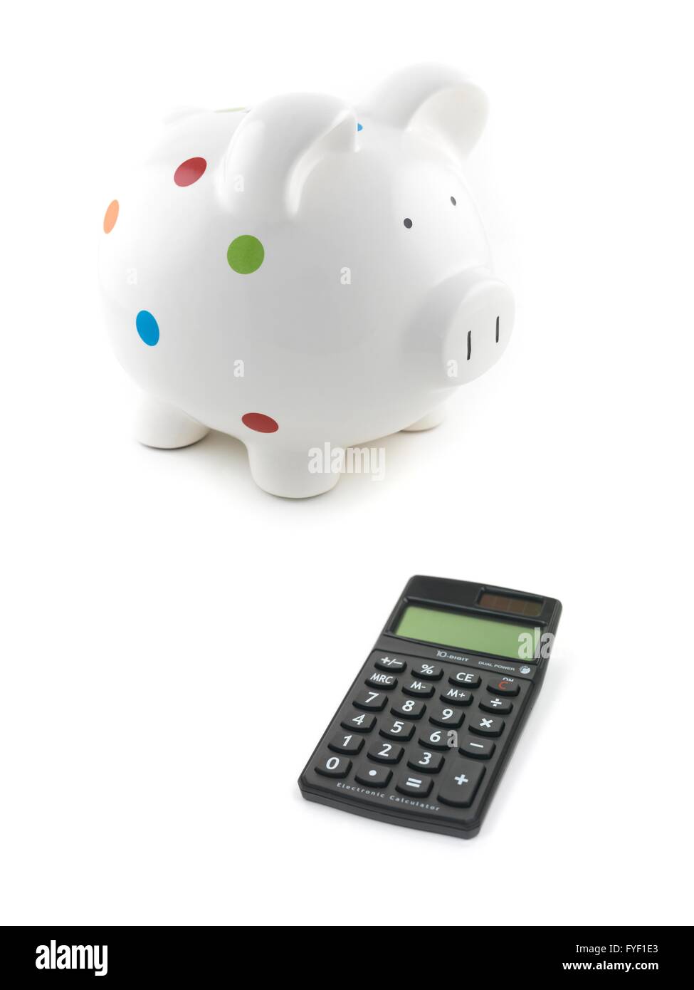 A piggy bank isolated against a white background Stock Photo - Alamy