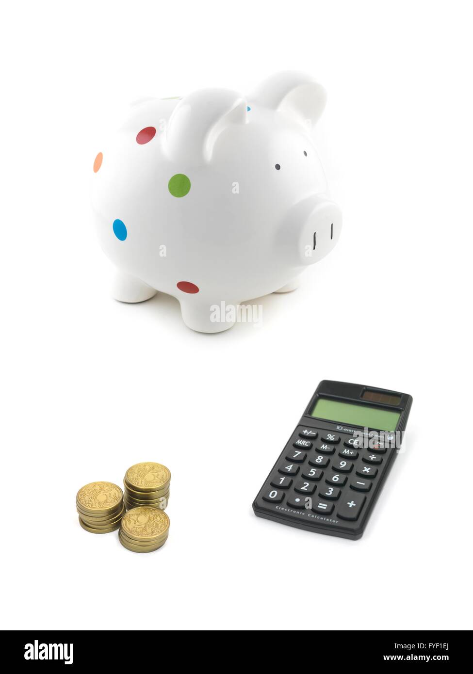 A piggy bank isolated against a white background Stock Photo - Alamy