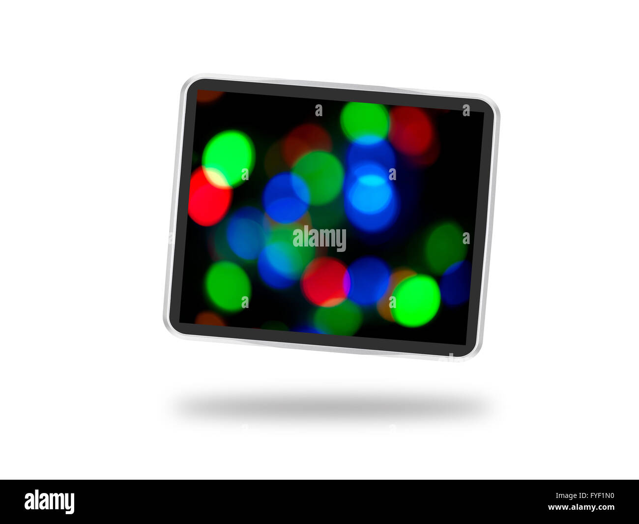 An android tablet isolated against a white background Stock Photo