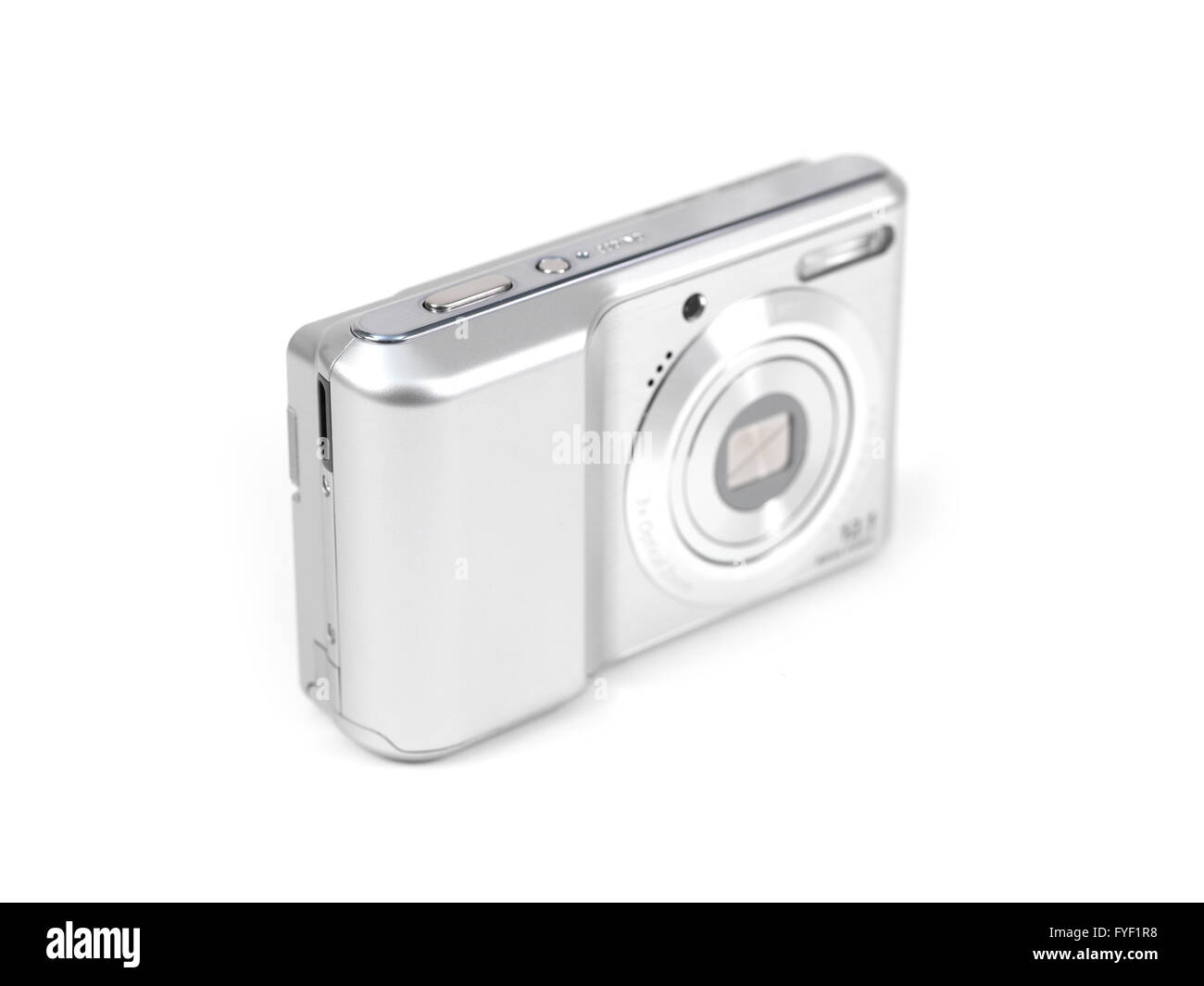 A compact camera isolated against a white background Stock Photo