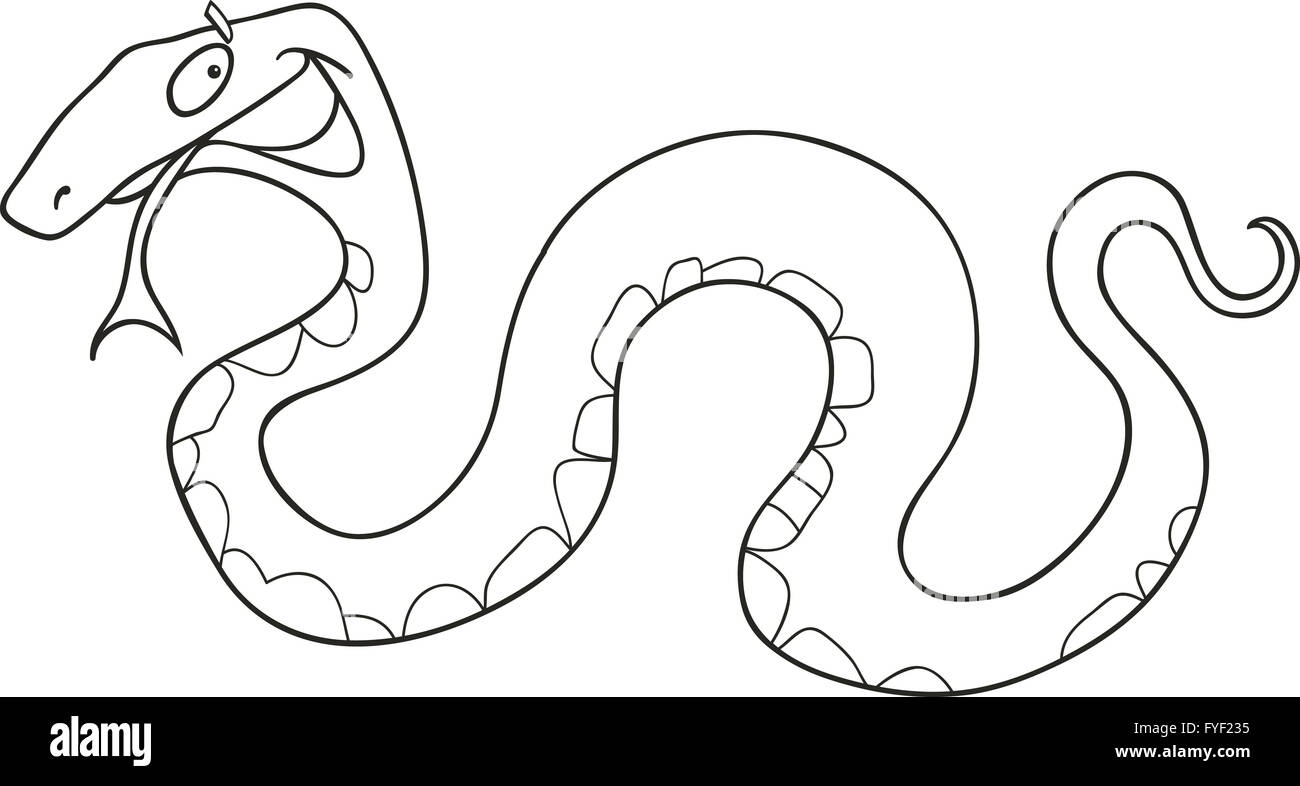 snake for coloring book Stock Photo