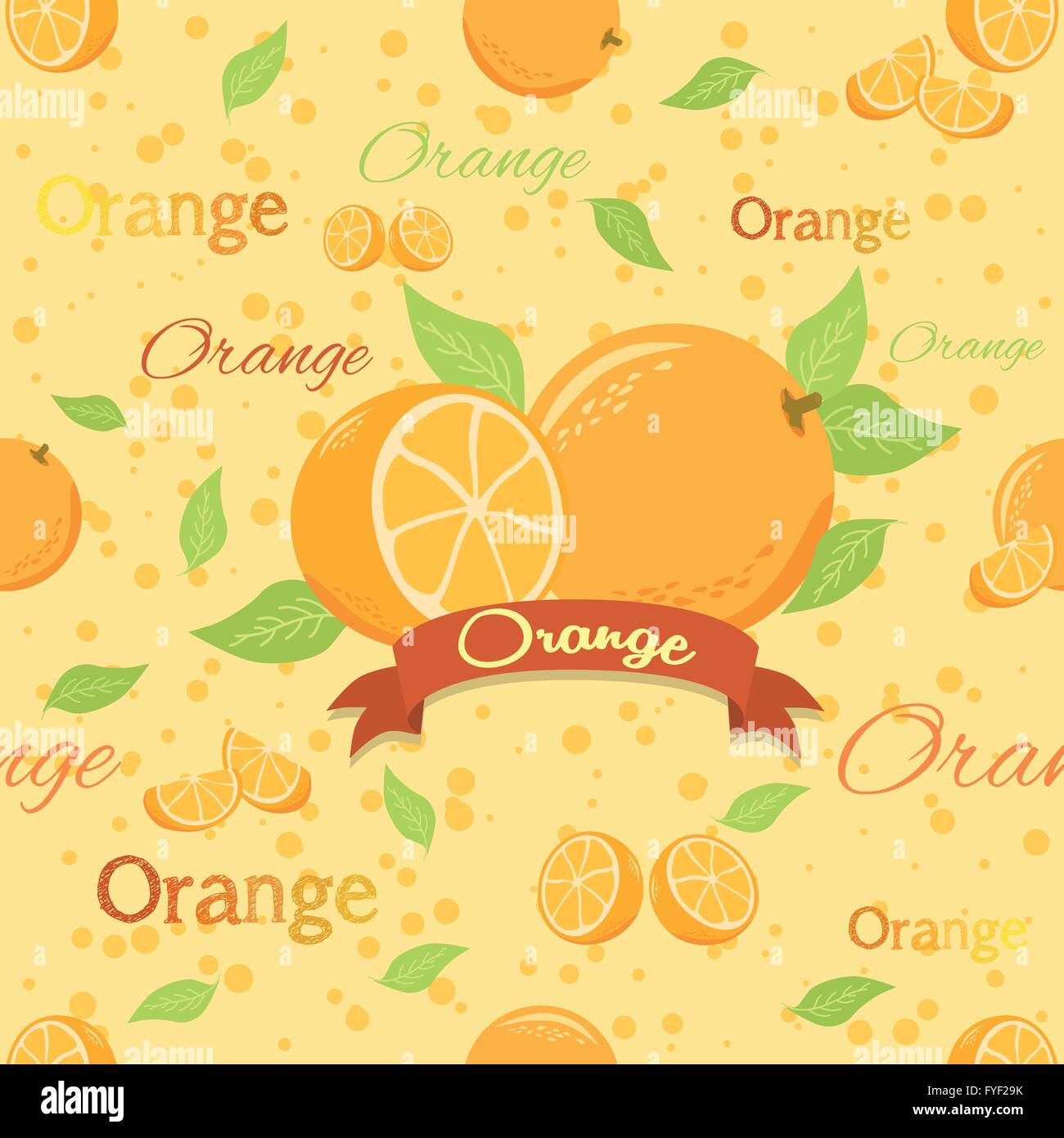 Seamless cartoon leaf pattern Stock Vector Images - Alamy