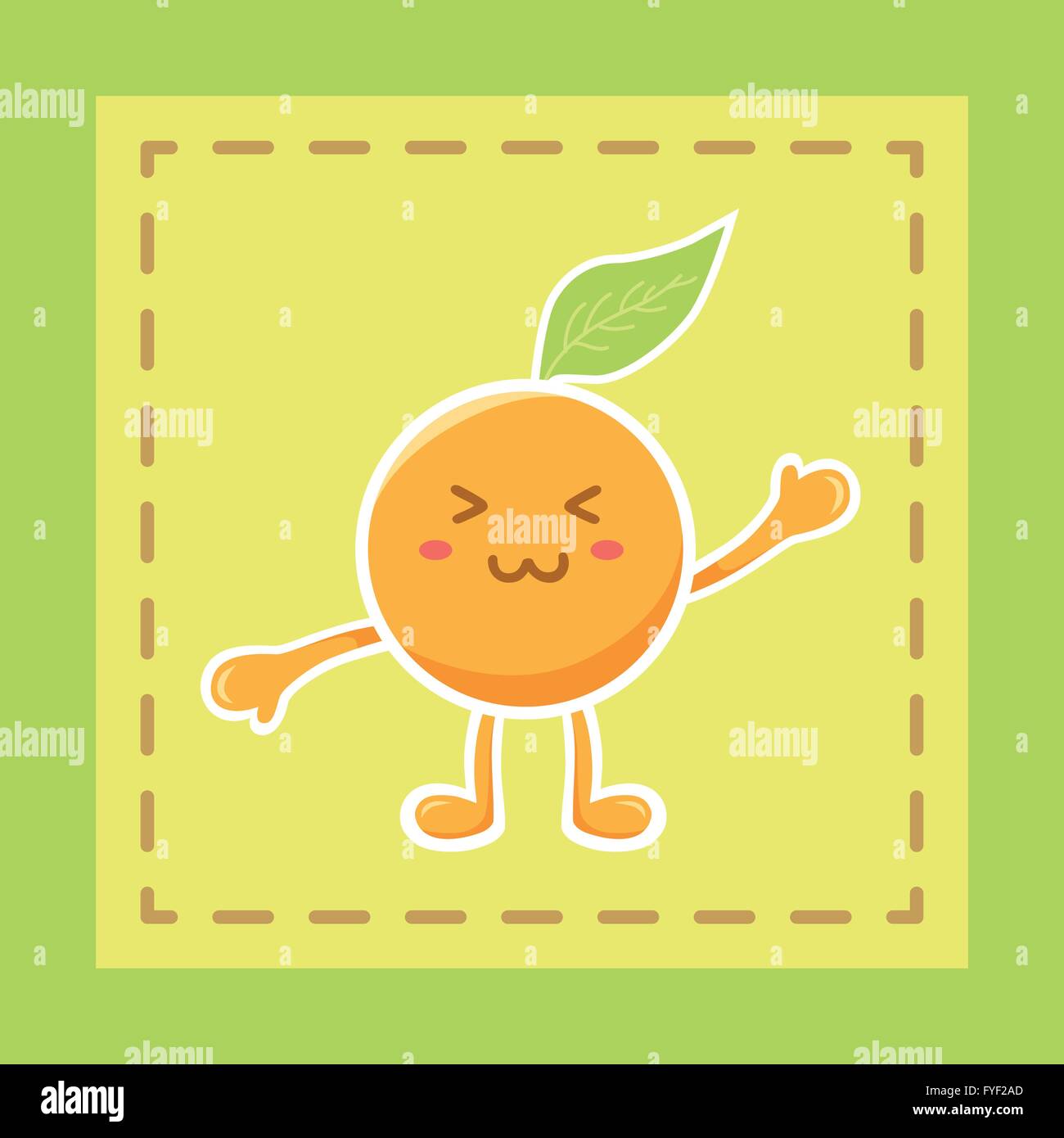 Cute Orange Fruit Mascot Stock Vector Image & Art - Alamy
