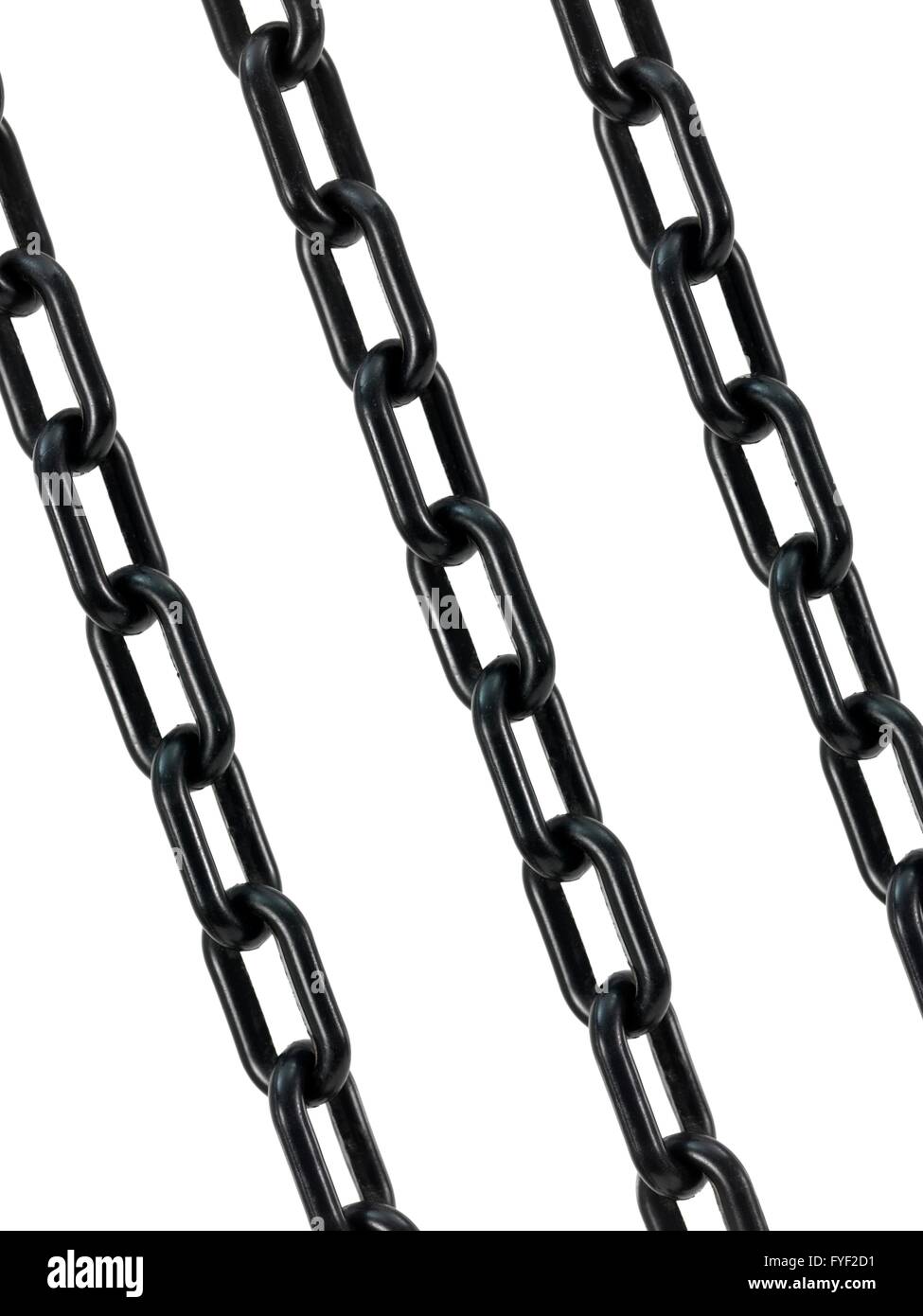 A black chain isolated against a white background Stock Photo Alamy
