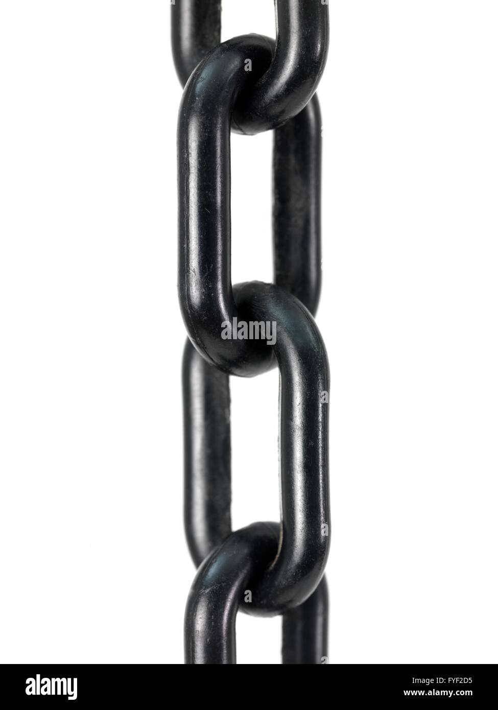 A black chain isolated against a white background Stock Photo Alamy