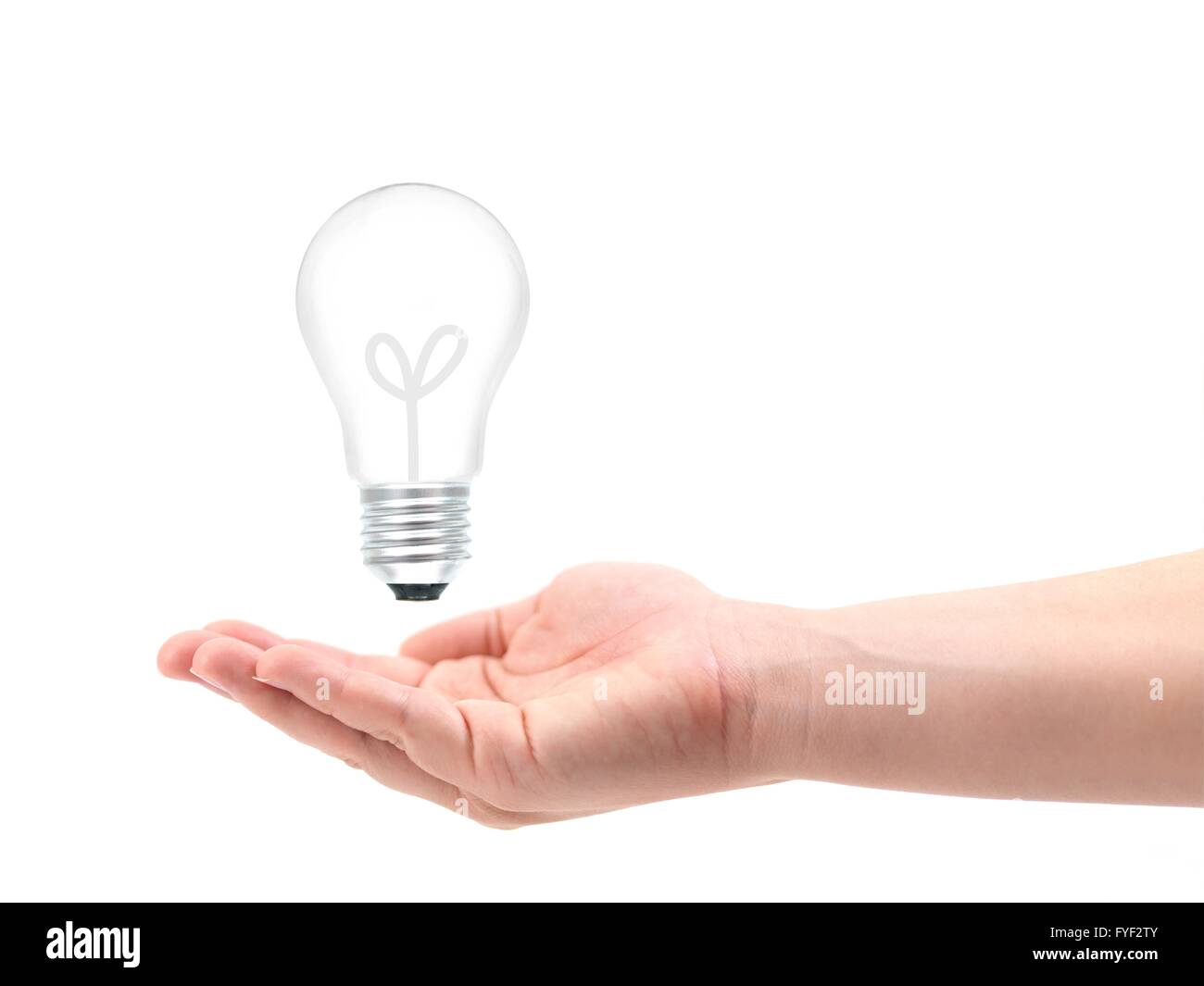 A light bulb isolated against a white background Stock Photo - Alamy