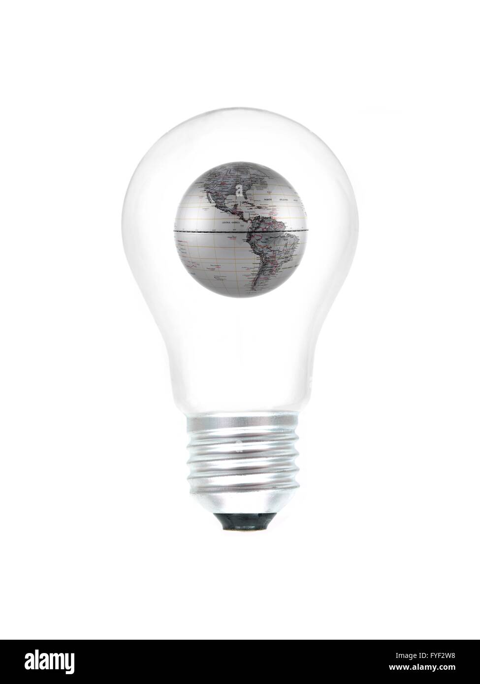 A light bulb isolated against a white background Stock Photo - Alamy