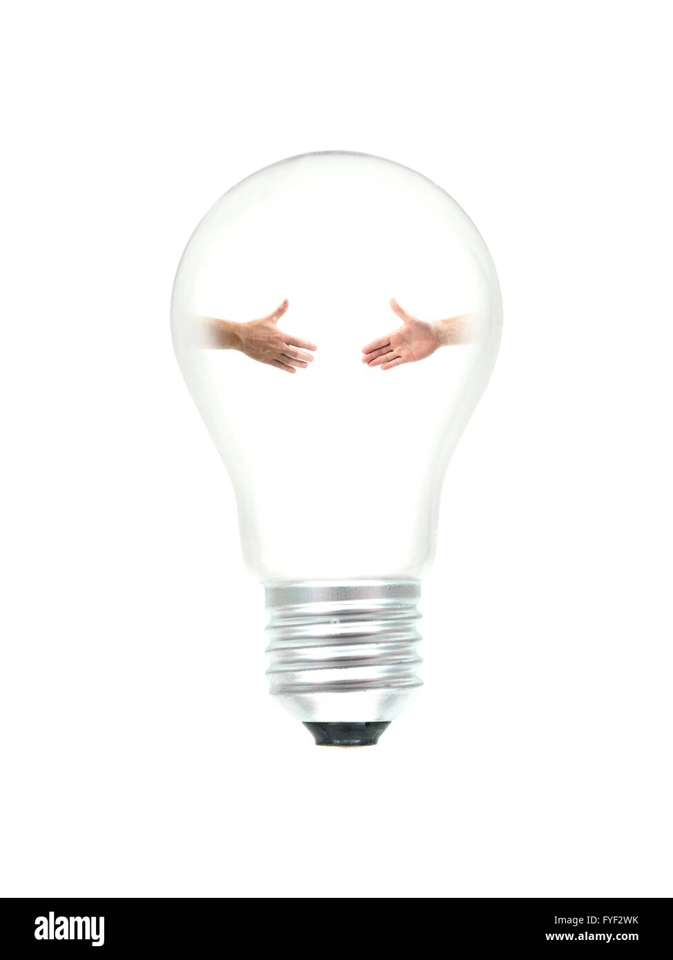 A light bulb isolated against a white background Stock Photo - Alamy