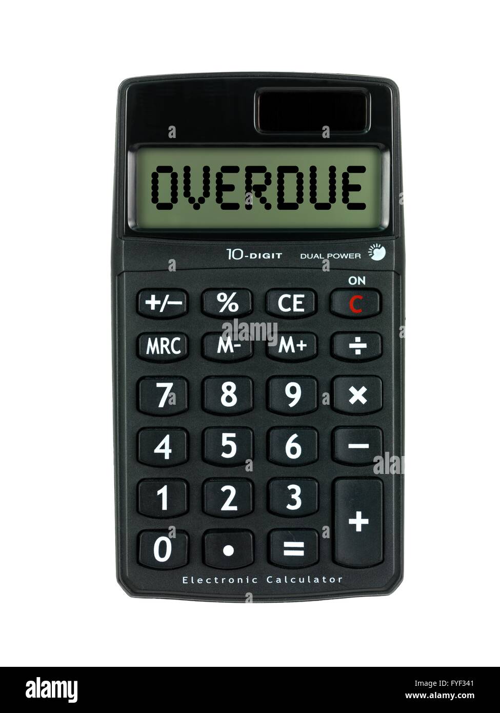 A calculator isolated against a white background Stock Photo