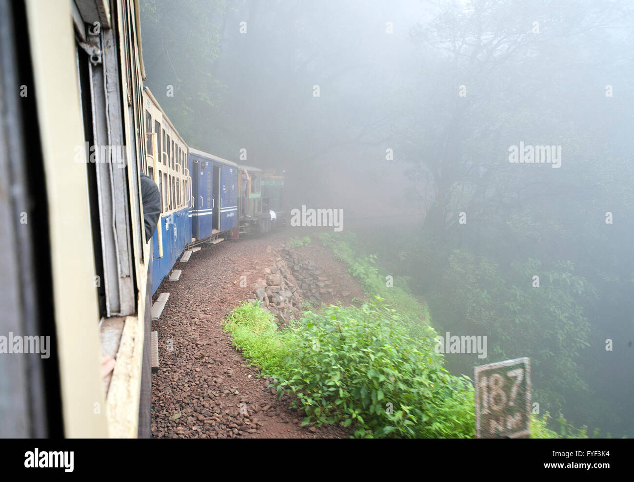 The image of toy train in Matheran hill station, Maharashtra, India